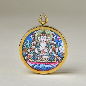 Buddha jewelry:The Wutai Mountain Round Eight Great Guardian Deities Pendant, inspired by the sacred mountain, features a circular design with guardian deities, symbolizing wholeness and protection. The Thangka Buddha Amulet Pendant Necklace attracts wealth with Thangka art and wealth-related figures. The Past and Present Lives Pendant reflects reincarnation and life's continuity.​