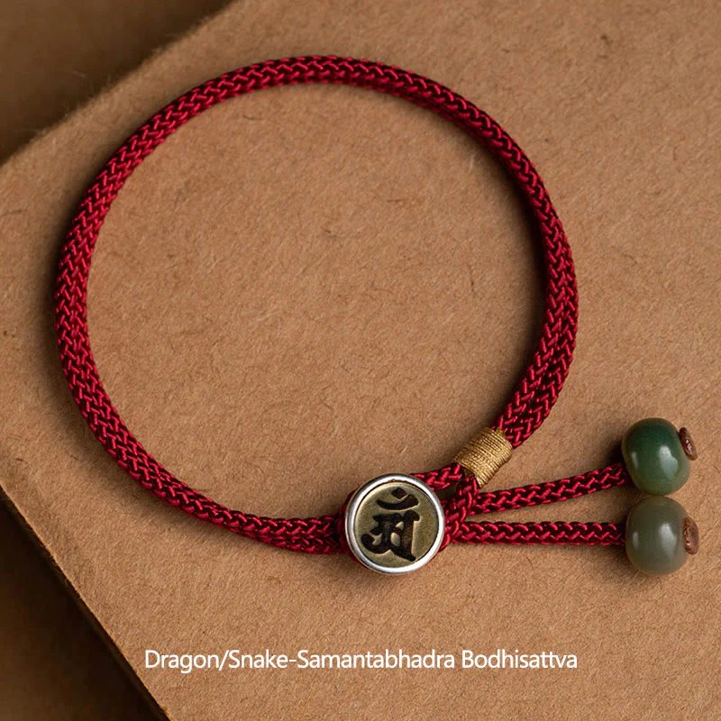 Buddha jewelry:Buddha of Zodiac Year Button Hand-Woven Red String Bracelet with Ethnic Style - Image 10