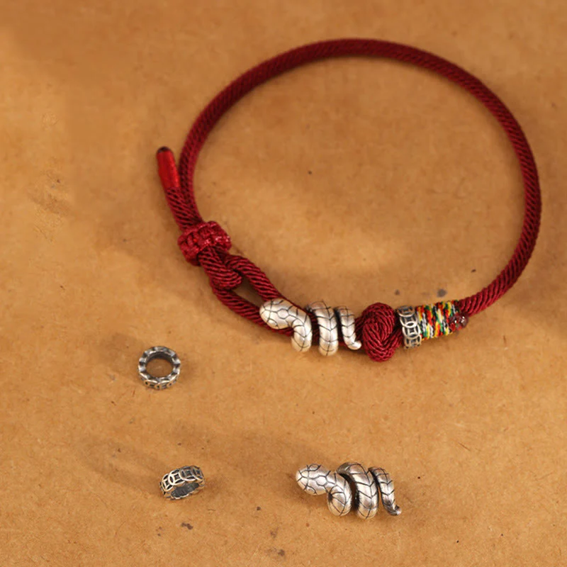 Buddha jewelry:Flying Snake Transforms into Dragon Red String Bracelet, Zodiac Year Woven Bracelet, Year of the Snake Bracelet - Image 10