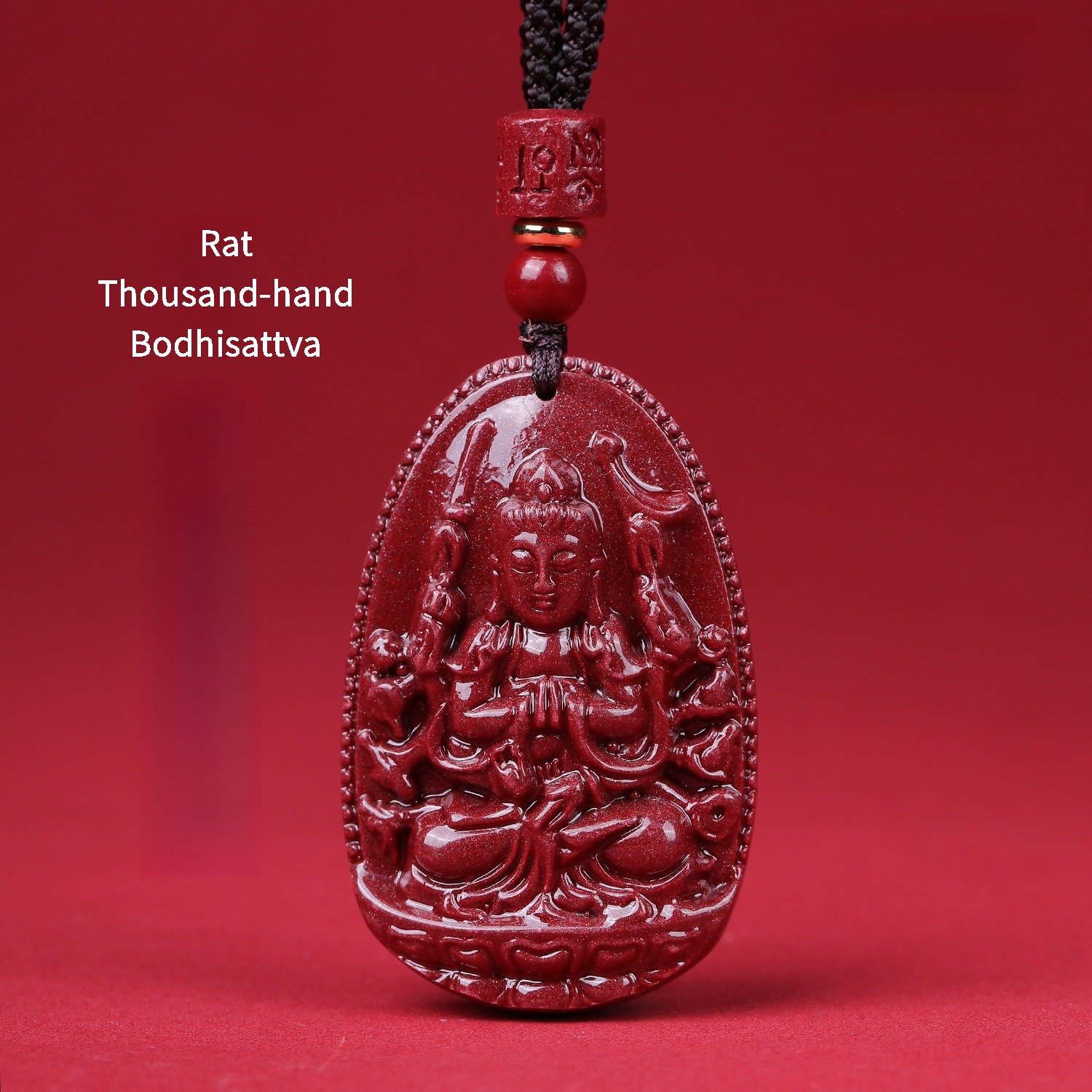 Buddha jewelry:Eight Great Guardian Deities Pendant: Premium High-content Cinnabar (Chensha) Pendant, Purple Gold Cinnabar, Zodiac Year Guardian Buddhas, Twelve Chinese Zodiac Signs - Image 9