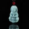 The natural jadeite pendant/ornament series, including the medium-sized Guanyin Buddha statue with blue water texture, medium-sized Buddha pendant with blue water texture, and medium-sized Guanyin with blue water texture, features premium natural jadeite with the distinctive blue water texture. Each piece depicts sacred Buddhist figures with meticulous craftsmanship, combining natural beauty with profound spiritual symbolism. These pieces serve as precious collectibles, meaningful talismans, and elegant accessories, embodying the fusion of art, religion, and nature.