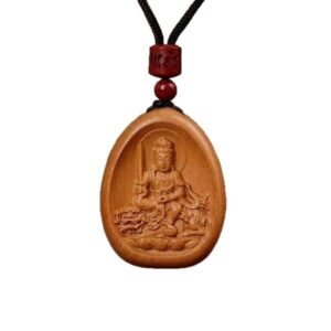 Buddha jewelry:The Real Peach Wood Eight Birth Buddhas Chinese Zodiac Pendant, carved from authentic peach wood, features the twelve zodiac animals and their corresponding Eight Birth Buddhas. Rooted in tradition, it symbolizes personalized protection, peace, and safety. Meticulously handcrafted, this pendant serves as a spiritual amulet and a meaningful accessory, connecting the wearer to their identity and divine guidance.