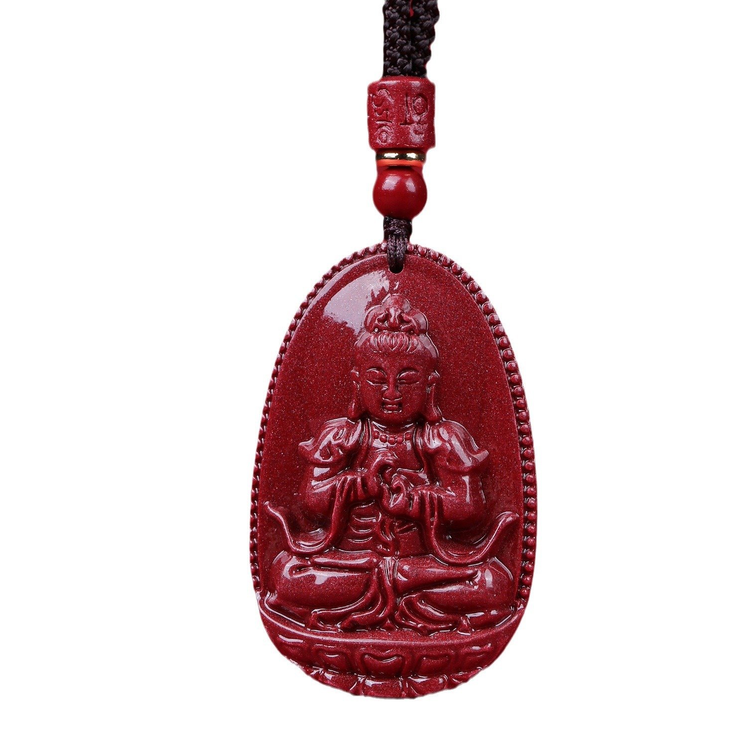 Buddha jewelry:Eight Great Guardian Deities Pendant: Premium High-content Cinnabar (Chensha) Pendant, Purple Gold Cinnabar, Zodiac Year Guardian Buddhas, Twelve Chinese Zodiac Signs - Image 2