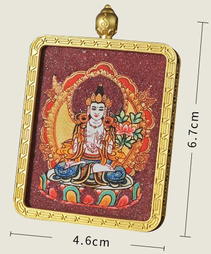 Buddha jewelry:Twelve Chinese Zodiac Cinnabar Thangka Eight Great Guardian Deities Zodiac Year Guardian Buddha Plates - Alloy Gau Box Pendant - Image 7