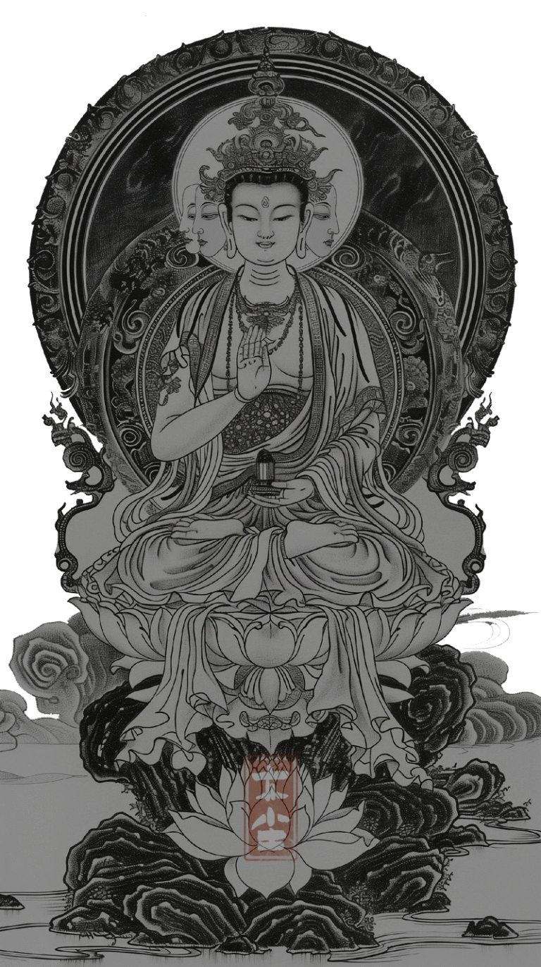 Vairocana Buddha, a central figure in Mahayana Buddhism and the primary Buddha in Esoteric Buddhism, is revered as the embodiment of ultimate reality, cosmic wisdom, and the boundless light permeating all existence. His name, derived from Sanskrit, means "the Illuminator" or "the Great Radiance"—a reflection of his role as the source of universal light that dispels ignorance and reveals reality’s true nature.