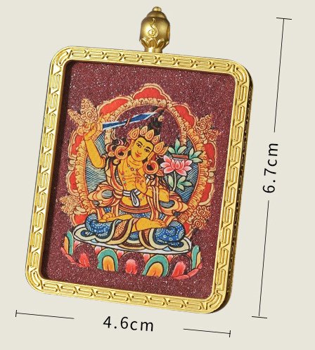 Buddha jewelry:Twelve Chinese Zodiac Cinnabar Thangka Eight Great Guardian Deities Zodiac Year Guardian Buddha Plates - Alloy Gau Box Pendant - Image 4