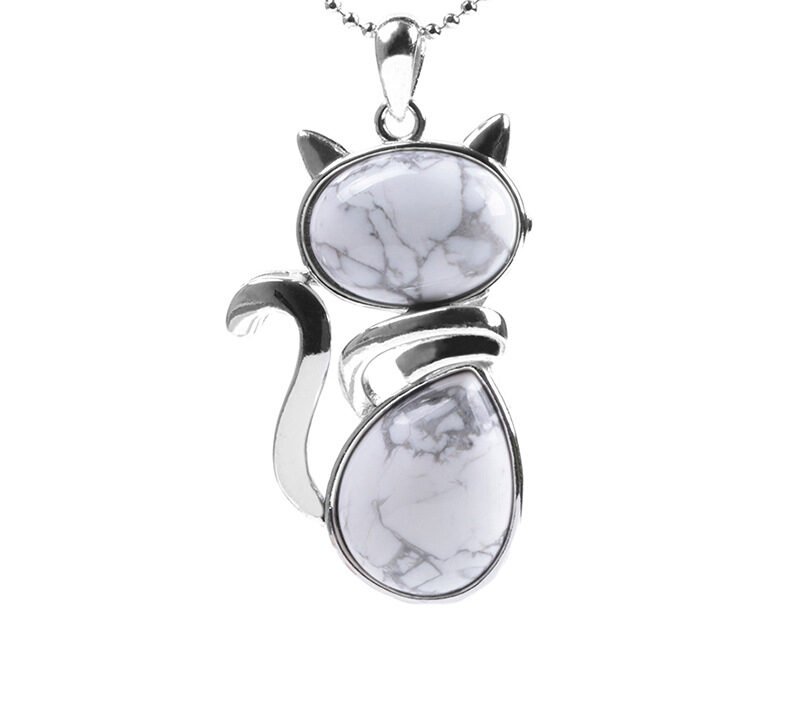 Buddha jewelry:Cute little cat pendant necklace - Image 12