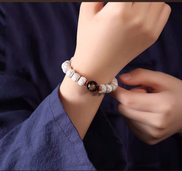 Buddha jewelry:Natural Star Moon Bodhi Barrel Bead Bodhi Seed Bracelet, Prayer Beads Bracelet with 12 Chinese Zodiacs and Zodiac Protective Buddhas - Image 6