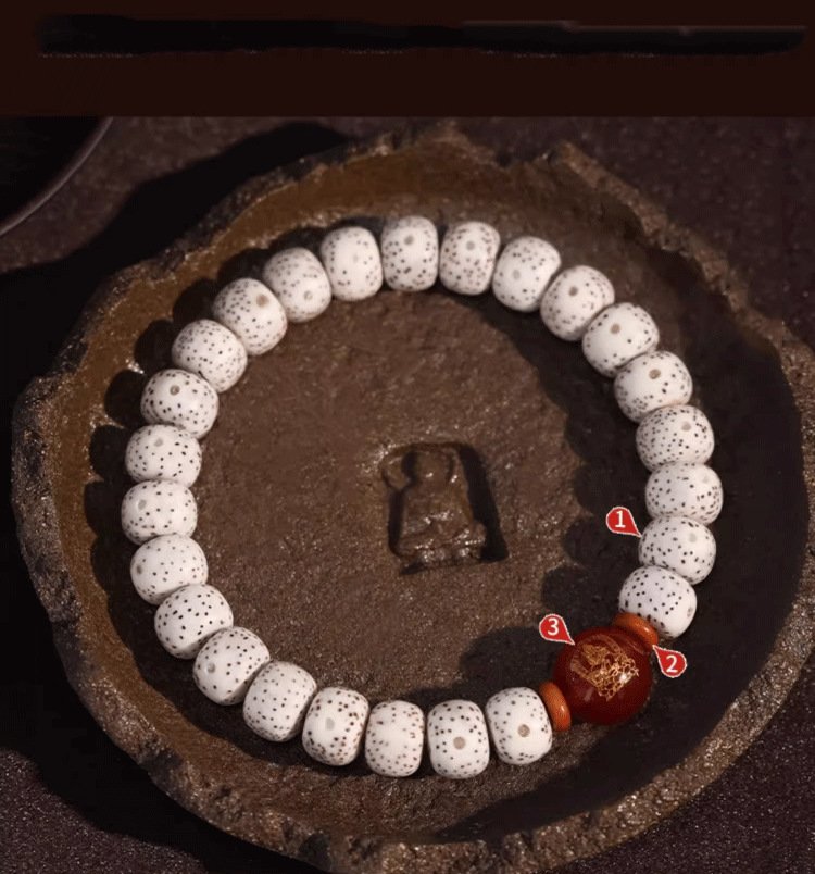 Buddha jewelry:Natural Star Moon Bodhi Barrel Bead Bodhi Seed Bracelet, Prayer Beads Bracelet with 12 Chinese Zodiacs and Zodiac Protective Buddhas - Image 3