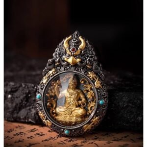Buddha jewelry:Jewelry featuring the Eight Great Guardian Deities, Gau Box, Yellow Jambhala, and Medicine Buddha merges sacred symbolism with artistry. These pieces honor Buddhist traditions, offering protection, spiritual connection, prosperity, and healing—serving as both devotional tools and meaningful accessories for practitioners and admirers alike.