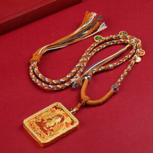 Buddha jewelry:The Cinnabar Zodiac Bracelet merges protective cinnabar and purple gold sand with zodiac-Birth Buddha charms and sacred mantras, embodying spiritual connection. The Eight Great Guardian Deities Bracelet transforms fortune through deity pendants that attract prosperity and ward off obstacles. The Wutai Mountain Thangka Pendant elevates 3D relief art to capture divine guidance, rooted in sacred Buddhist heritage. Each piece unites cultural significance with artisanal excellence, serving as both spiritual talisman and distinctive accessory.