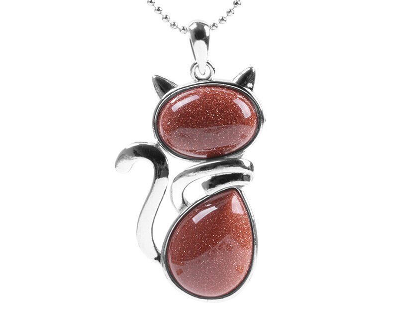 Buddha jewelry:Cute little cat pendant necklace - Image 6