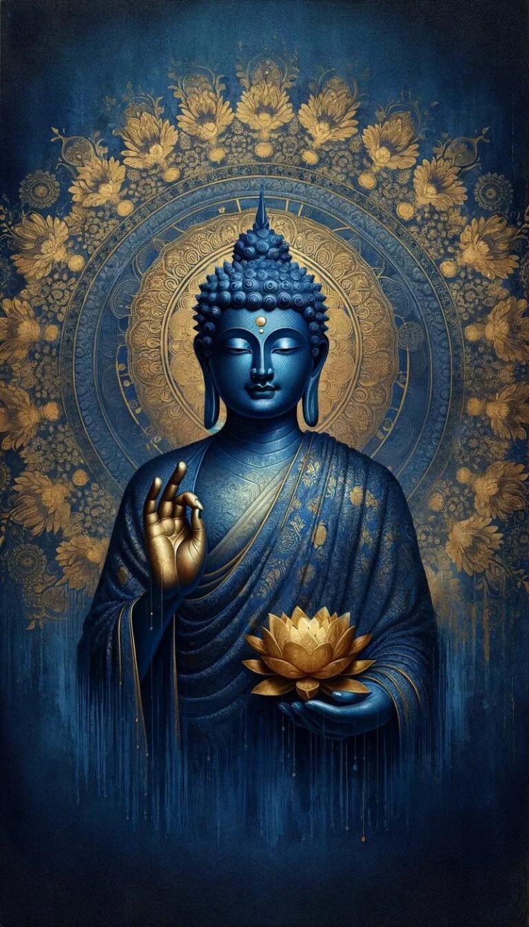 Amitabha Buddha, one of the most venerated figures in Mahayana Buddhism, is revered as the Buddha of Infinite Light and Infinite Life. His name, derived from Sanskrit, combines "amita" (infinite) and "bha" (light)—embodying his essence as a being whose radiance and compassion permeate all realms, offering salvation and guidance to all sentient beings.​ In Buddhist iconography, Amitabha is typically depicted seated on a lotus throne, with a serene and compassionate expression. His hands often form the dhyana mudra (meditation gesture) or hold a bowl, symbolizing the offering of spiritual nourishment and enlightenment. He is frequently accompanied by Avalokiteshvara Bodhisattva (compassion) and Mahasthamaprapta Bodhisattva (spiritual power), forming the "Western Trinity"—a sacred trio representing the path to the Pure Land, a realm of ultimate peace and enlightenment.