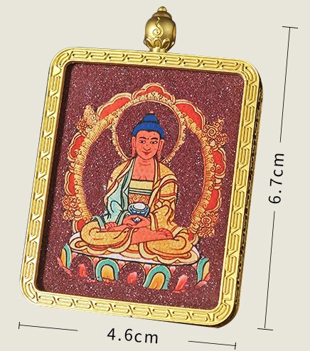 Buddha jewelry:Twelve Chinese Zodiac Cinnabar Thangka Eight Great Guardian Deities Zodiac Year Guardian Buddha Plates - Alloy Gau Box Pendant - Image 10