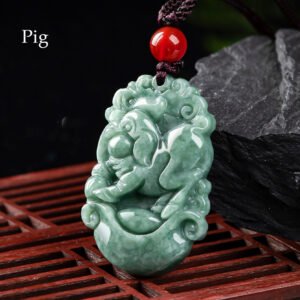 Buddha jewelry:Natural jadeite twelve zodiac jade pendant jewelry features exquisitely carved zodiac animals on high-quality jadeite, merging the gemstone's natural beauty with profound cultural symbolism. Each pendant embodies the unique traits of its zodiac sign, serving as both a personal talisman and an elegant accessory—ideal for gifting or personal wear.
